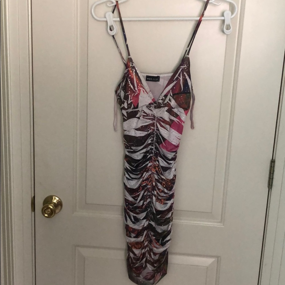Multi-color stretch Wet Seal dress great condition